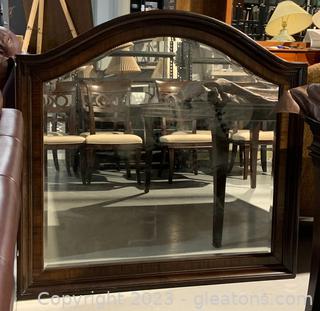 Solid Arched Mirror with Beveled Glass