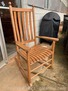Classic Oak Rocking Chair 