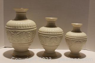 3 Athenian Collection Vases by Lenox
