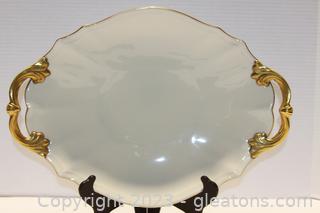 Gilded Handled Serving Platter by Lenox