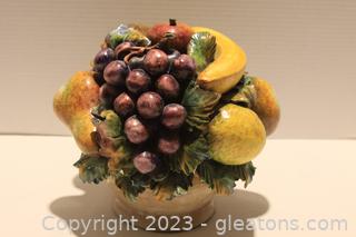 Vintage Faux Fruit Sculpture Bowl
