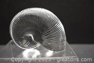 Baccarat French Crystal Snail Paperweight-Figurine