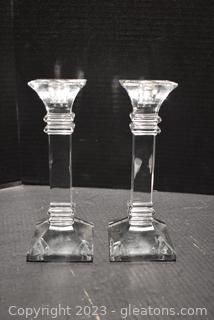 A Pair of Marquis by Waterford Treviso Collection Candlesticks