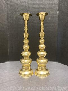Beautiful Tall “Brass” Candleholders 