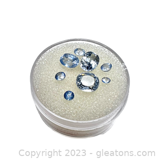 Loose Light Blue Sapphires Round & Oval Gemstones