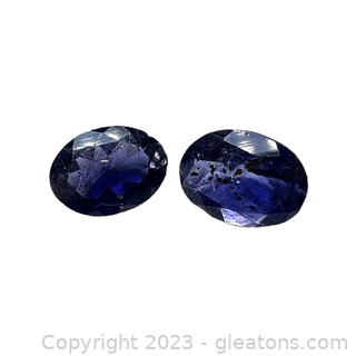 Pair Loose Oval Tanzanite Gemstones