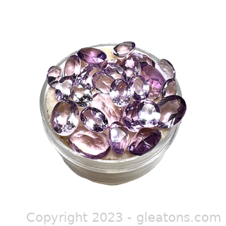 Loose Oval Light Purple Amethyst Gemstones