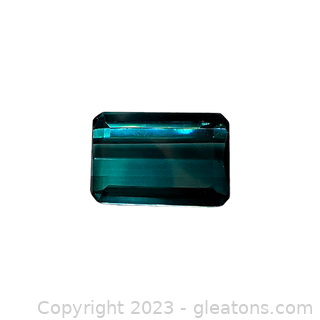 Loose Emerald Cut Green Tourmaline Gemstone