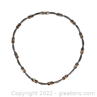 Gorgeous 14kt Two-Tone Collar Necklace