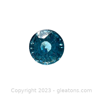 Loose Blue Zircon Round Gemstone