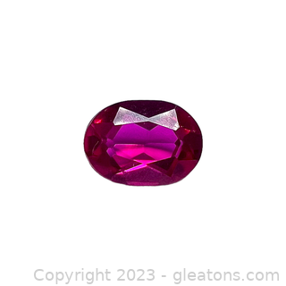 Loose Synthetic Oval Ruby Gemstone