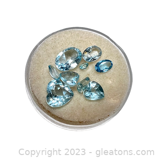 Loose Blue Topaz Gemstones Multiple Shapes