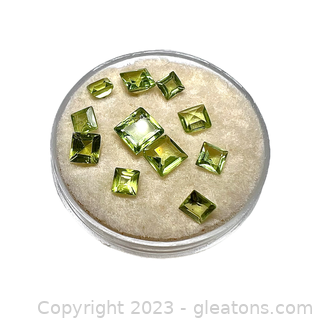 Loose Square Peridot Gemstones