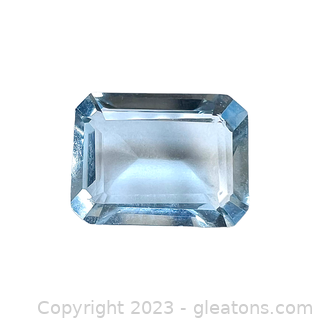 Loose Aquamarine Emerald Cut Gemstone