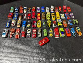 Assortment of Loose Toy Cars, Including Several Hot Wheels