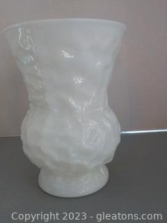 E O Brody Milk Glass Vase