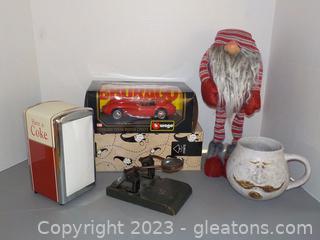 Special Interest Lot (5 Pieces) Featuring a Vintage Itomte Gnome in Original Box