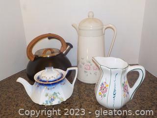 You Can Pour it! Tea Kettle, Carafe, Tea Pot, Pitcher (4 Pieces)