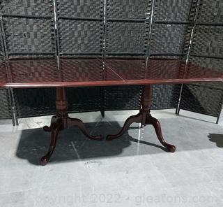 Gorgeous Drexel Double Pedestal Dining Room Table-Has 2 Additional Leaves 