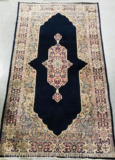 Appraised Gorgeous Persian Kerman Style Hand-Knotted Silk Area Rug