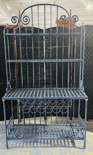 Antique Iron Four-Tiered Baker’s Rack