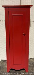 Tall Red Storage Cabinet