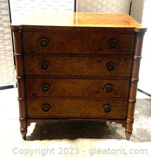 Vintage Baker Furniture 4 drawer end table/nightstand