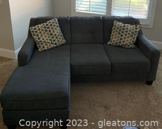 Slate-tone Sofa/Chaise Sectional