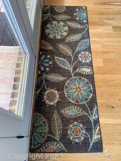 Thin Floral Area Rug