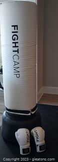 Freestanding Fight Camp Punching Bag and Gloves