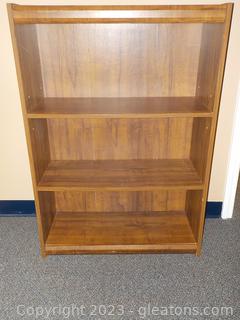 Very Sturdy 3-Shelf Bookcase (Has Back Side)