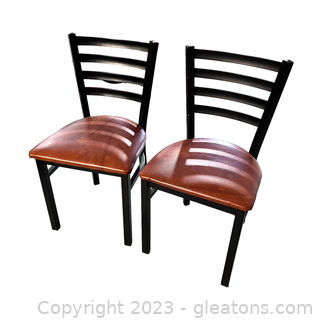 Set of 2 Nice Metal Dining Chairs