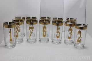 Vintage Lucky Number Glassware (12) 