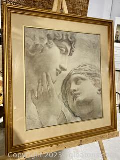 Framed Art: “To Go Beyond” by Richard Franklin, Large Neoclassical Print  