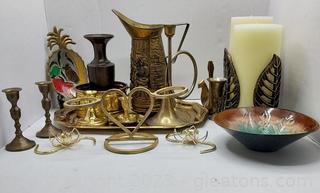Treasure Lot-Nice Assortment of Brass Home Decor