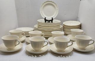 Beautiful Wedgwood of Etruria & Barlaston Queens Plain Cream Color China-Some Chipping
