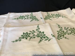 Two Sets Vintage Pillow Cases 