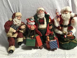 Three Quaint Santa’s
