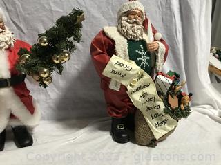 Kurt Adler Santa with Tree - Santa With List