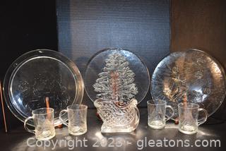 Clearly Clear Christmas - Platters, Mugs and a Crystal Sled 