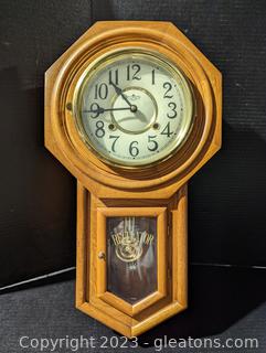 Vintage Regulator Pendulum Wall Clock 