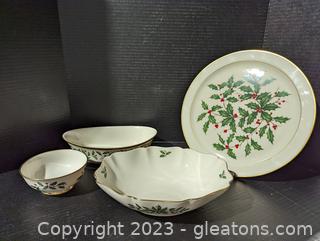 Lenox Holiday Serving Dishes 