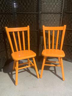 Pair of Wooden Dining Chairs
