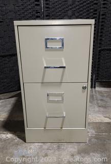 2 Drawer Metal Upright Locking File Cabinet 