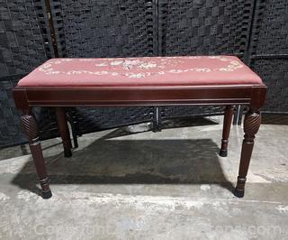 Very Nice Upholstered Piano Bench 