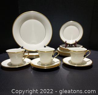 20 Piece Lot Lenox Eternal China from the Dimension Collection 