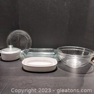 Let’s Cook-Mixing Bowls and Glass Bakeware 10 pieces