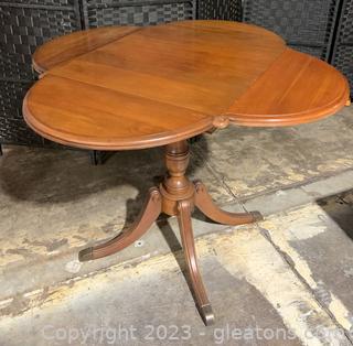 Four Sided Drop Leaf Cherry Accent Table 