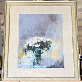 “Harmonious” by Miquela Nicolau Framed Print of Roses in Vase 