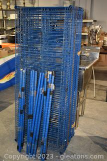 Commercial Plastic Coated Metal Wire Shelving 